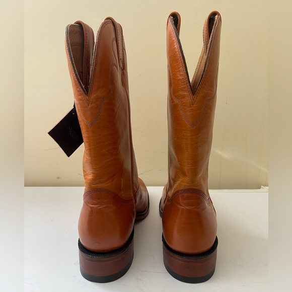 NET Alberta Boot Brown Cowhide Leather Western Cowboy Boots Women Size 9 US - Picture 3 of 9